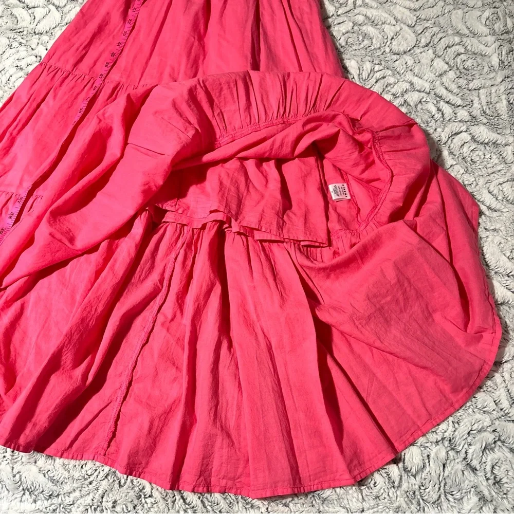 XiRENA 100% Cotton Vibrant Pink Long Sleeve Dress